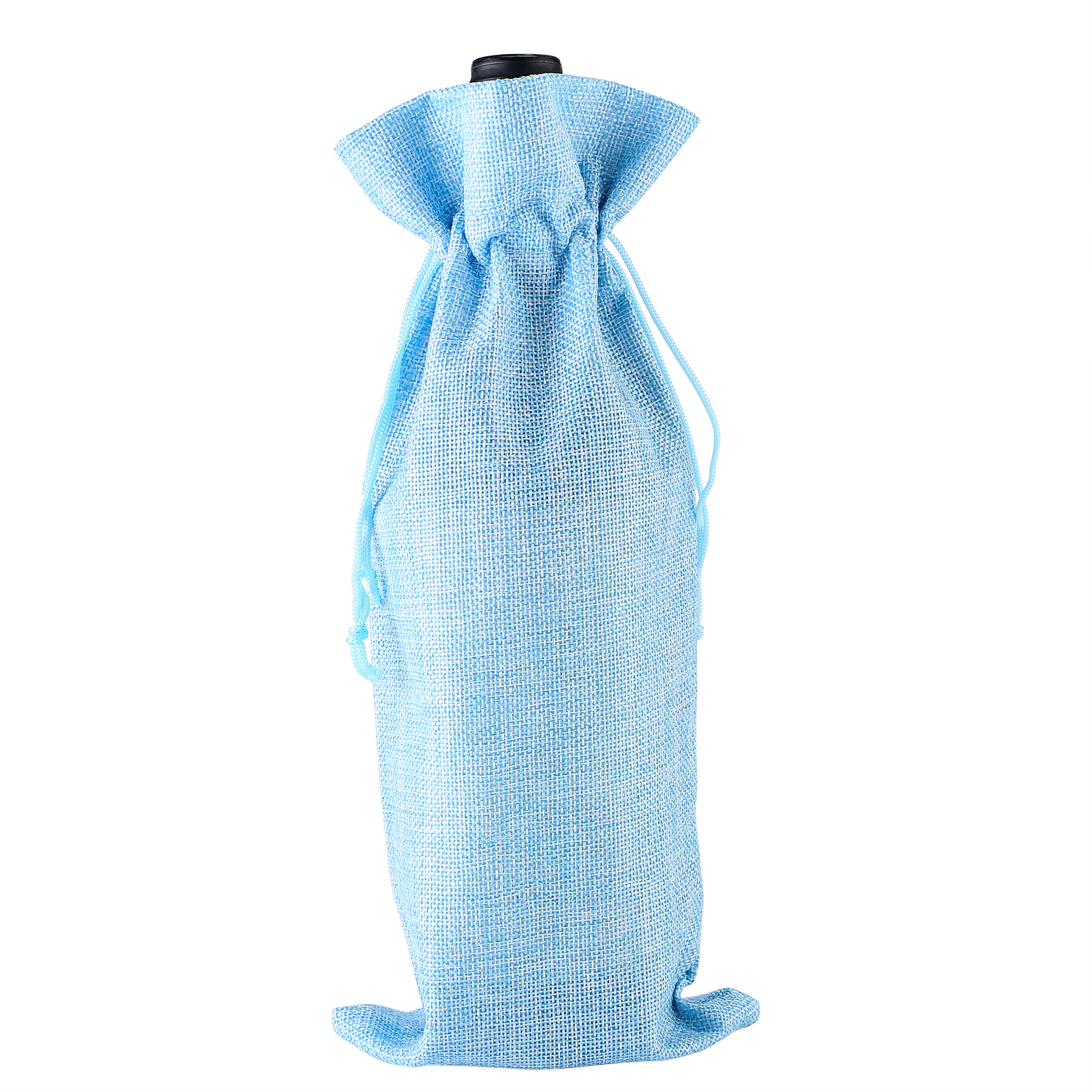 2024 Navidad lino bolsa de vino cubierta cuerda de tracción lino bolsa de botella de vino bolsa de lino bolsa de vino