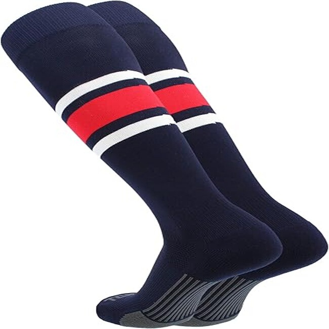 Baseball and Softball Socks Made in the Usa, Striped Over-The-Knee Series, Suitable for Teenagers, Men and Women Baseball and Softball Socks Made in the Usa, Striped Over-The-Knee Series, Suitable for Teenagers, Men and Women