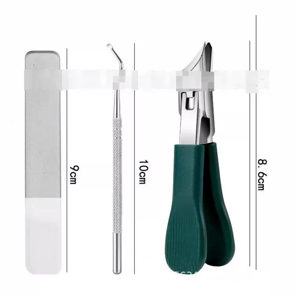 Large Opening Pointed Tip Anti-Splash Nail Groove Pliers Thick Nail High-End Nail Pliers Ear Scoop Nail File Manicure Tool Set