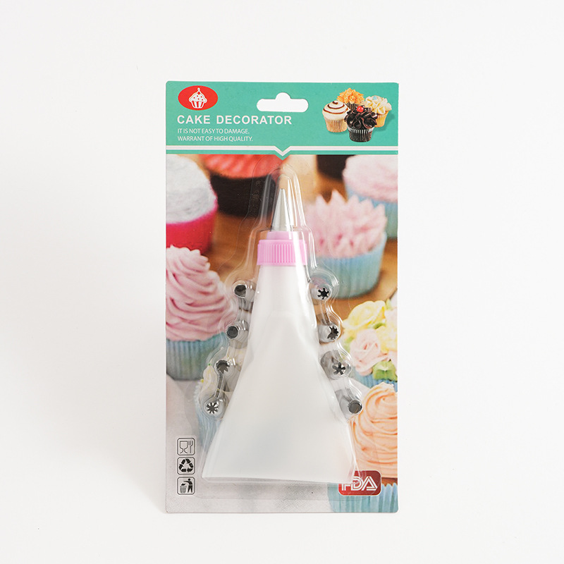 Conjunto de herramientas de enmarcado de flores pastel horneado decoración galletas de extrusión de flores boquilla de enmarcado de flores convertidor de bolsa de diez piezas