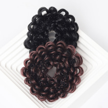 儿童卷发假发丸子头发圈女童盘发弹力松紧头花不伤发毛巾圈发饰