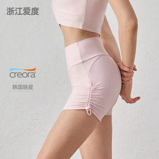 Carefully Selected Side Drawstrings, High-Waisted Butt-Lifting Yoga Shorts, Tummy-Tightening, Slimming Look, Tight-Fitting Fitness Three-Quarter Pants, Women's Running Sports Pants