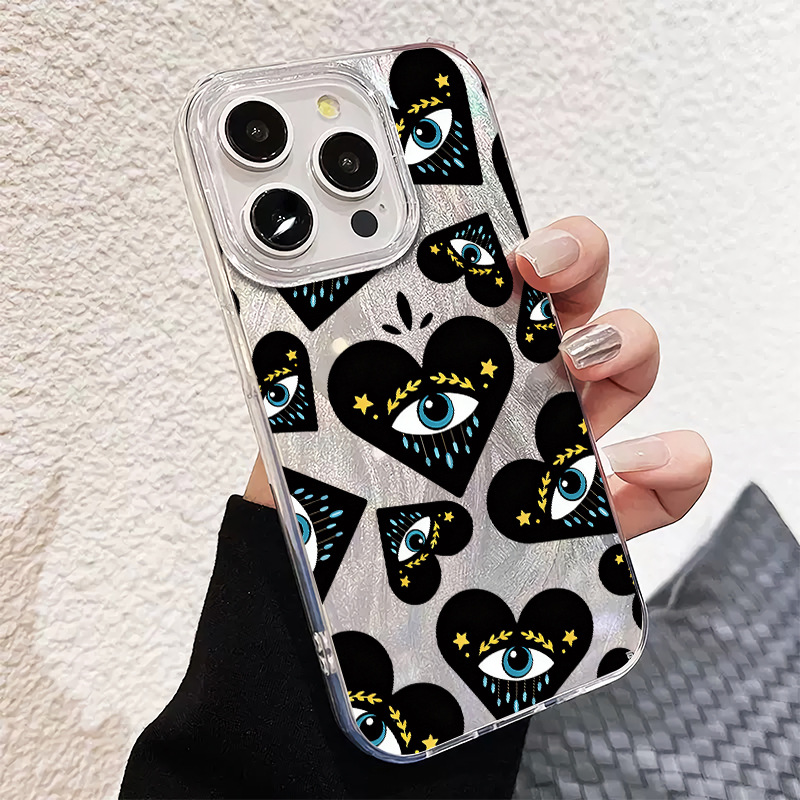 土耳其之眼适用iPhone16promax手机壳苹果17pro透明边框15/14羽纱