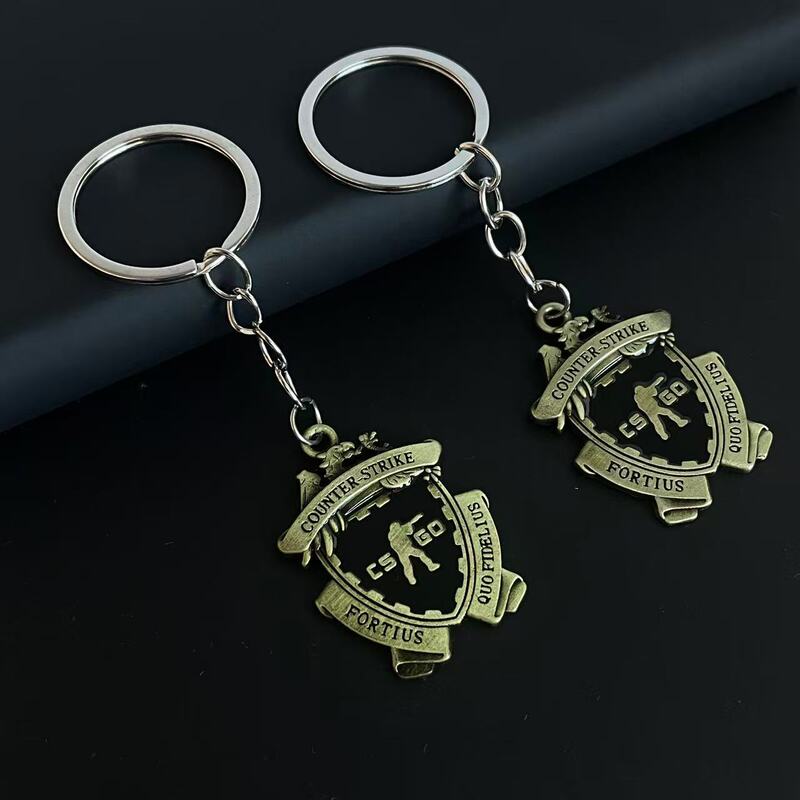 Manufacturer Wholesale Popular Game Cs2Go Counter-Strike Medal Metal Keychain Zinc Alloy Modern Minimalist