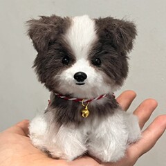ウサギの毛のツイストの子犬の手作りのdiyのフルセットの材料は暗号化して太い毛の根の人形の完成品のおもちゃの子供を包みます。
