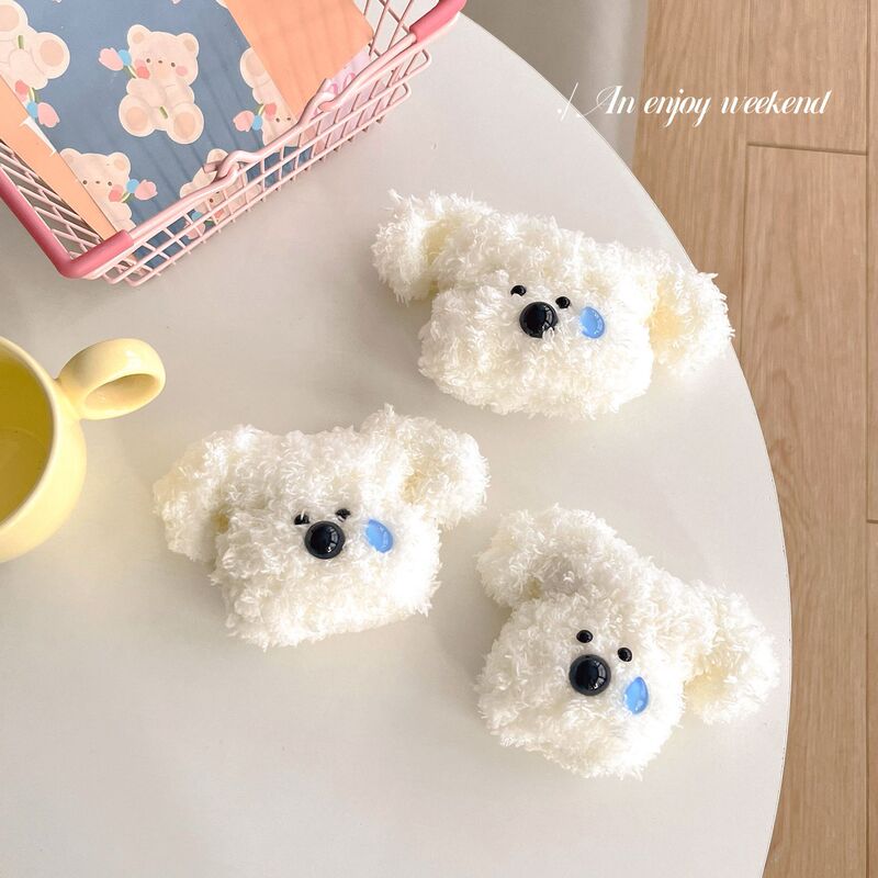 Apple Wireless Bluetooth Headset Protective Case airpodspro Plush Sweat Puppy 1/2 Generation Applicable 3 Headset Bag