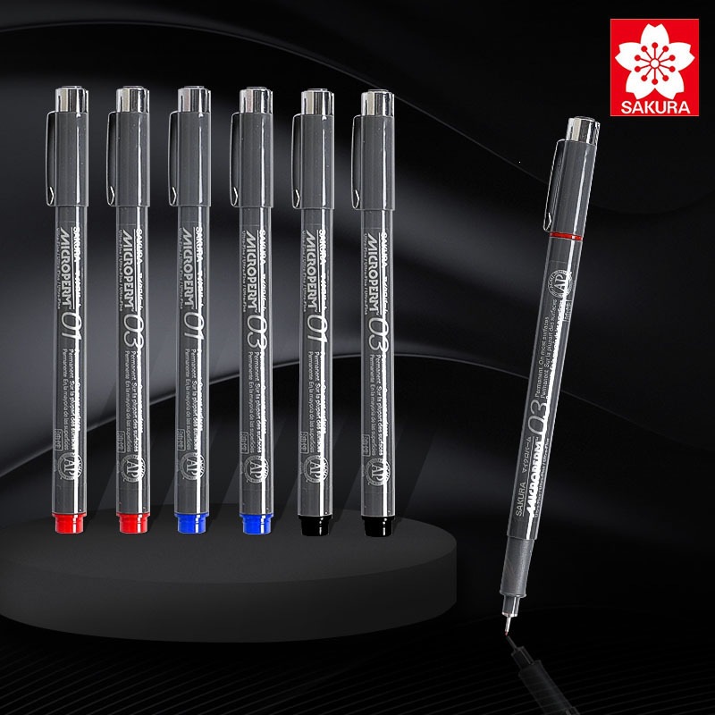 Sakura needle-point pen, oil-based drawing pen, outline pen, waterproof needle-point pen, jade marker pen, quick-drying waterproof pen
