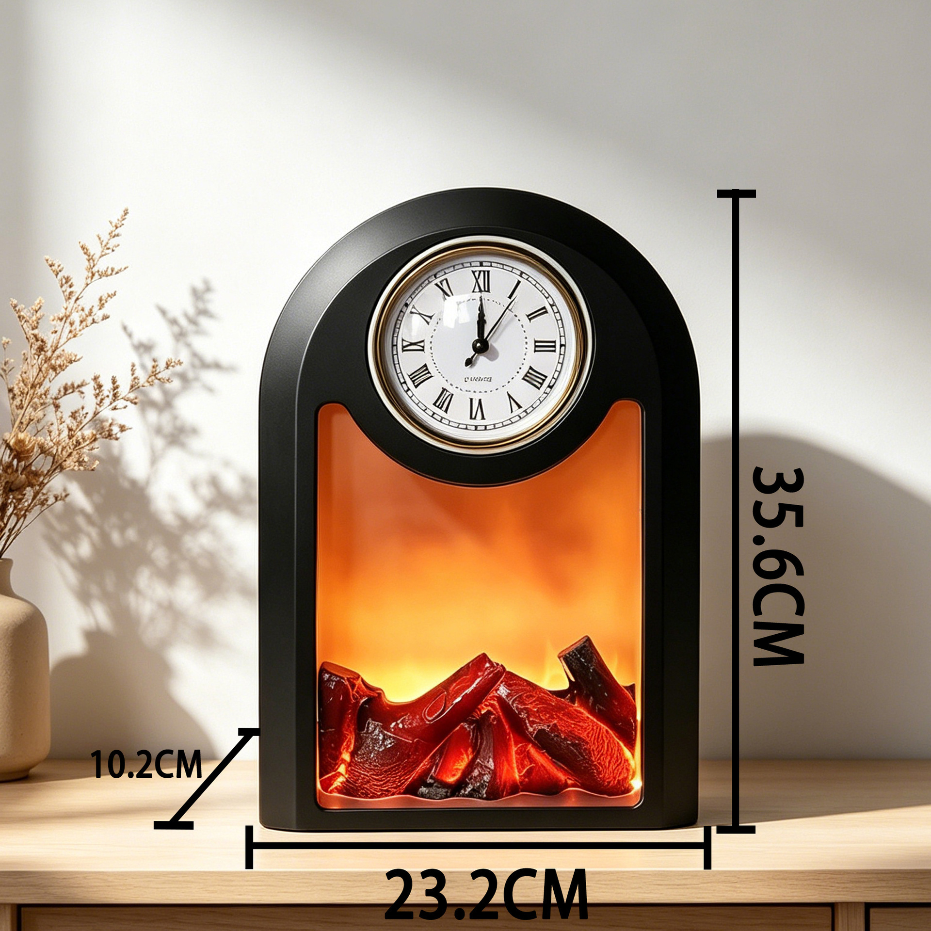 Lámpara de chimenea leña LED lámpara de viento bar hogar escenario de escritorio diseño de lámpara de chimenea ventana atmósfera props decorativos