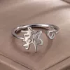 G1: Guo single silver ring - other surnames consult customer service