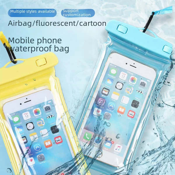 Wholesale Water Splashing Festival Takeaway Luminous Waterproof Case Protective Cover Bag Diving Airbag Mobile Phone Waterproof Bag Touch Screen
