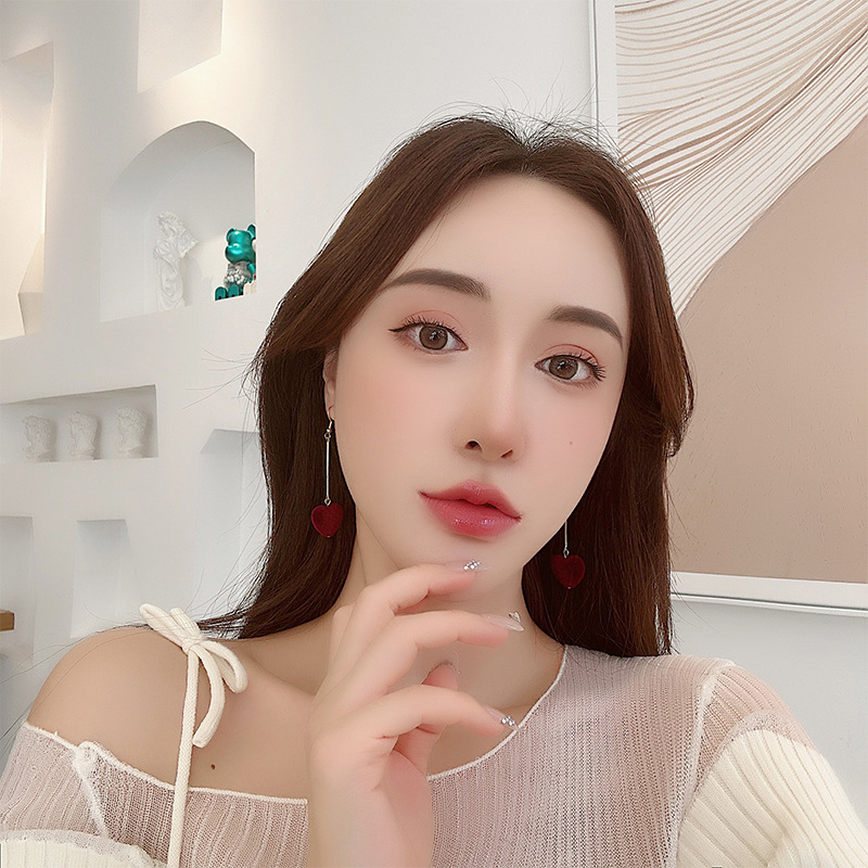 Drop Earrings Classification 1 Pair Retro Heart Shape Plating Alloy Drop Earrings
