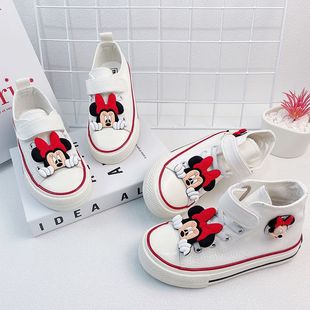 Girls' canvas shoes spring and autumn children's shoes women's autumn new children's cloth shoes girls' shoes small campus soft bottom board shoes