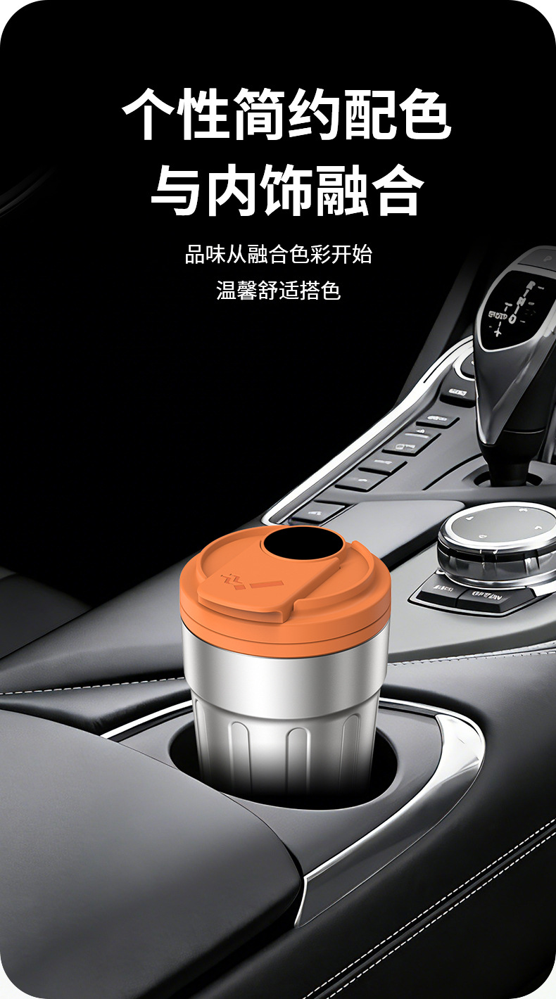Car Ashtray with Metal Flame-Retardant Inner Container, Anti-Fly Ash, with Lid and Led Light for Vehicles