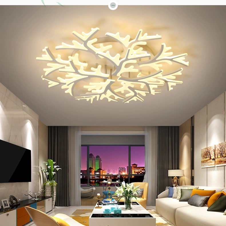 Luz de sala de estar2024 lámpara de techo de corno de ciervo atmósfera moderna y minimalista lámpara de dormitorio doméstica arte de la habitación luminaria nórdica