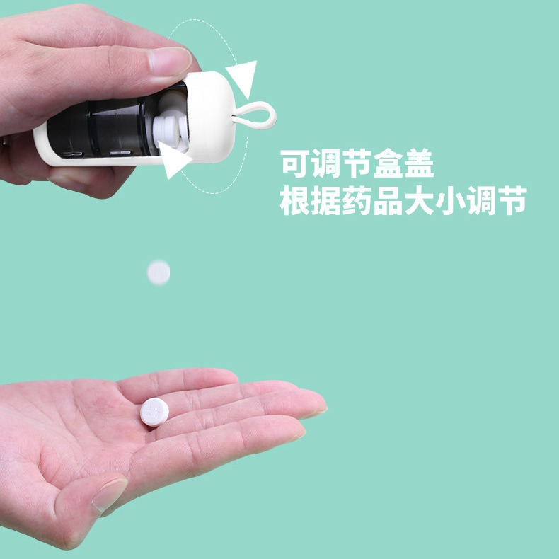 Caja de medicina portátil 3-rejilla píldora caja de almacenamiento de gran capacidad Mini portátil de viaje Medicina pequeña caja sellada