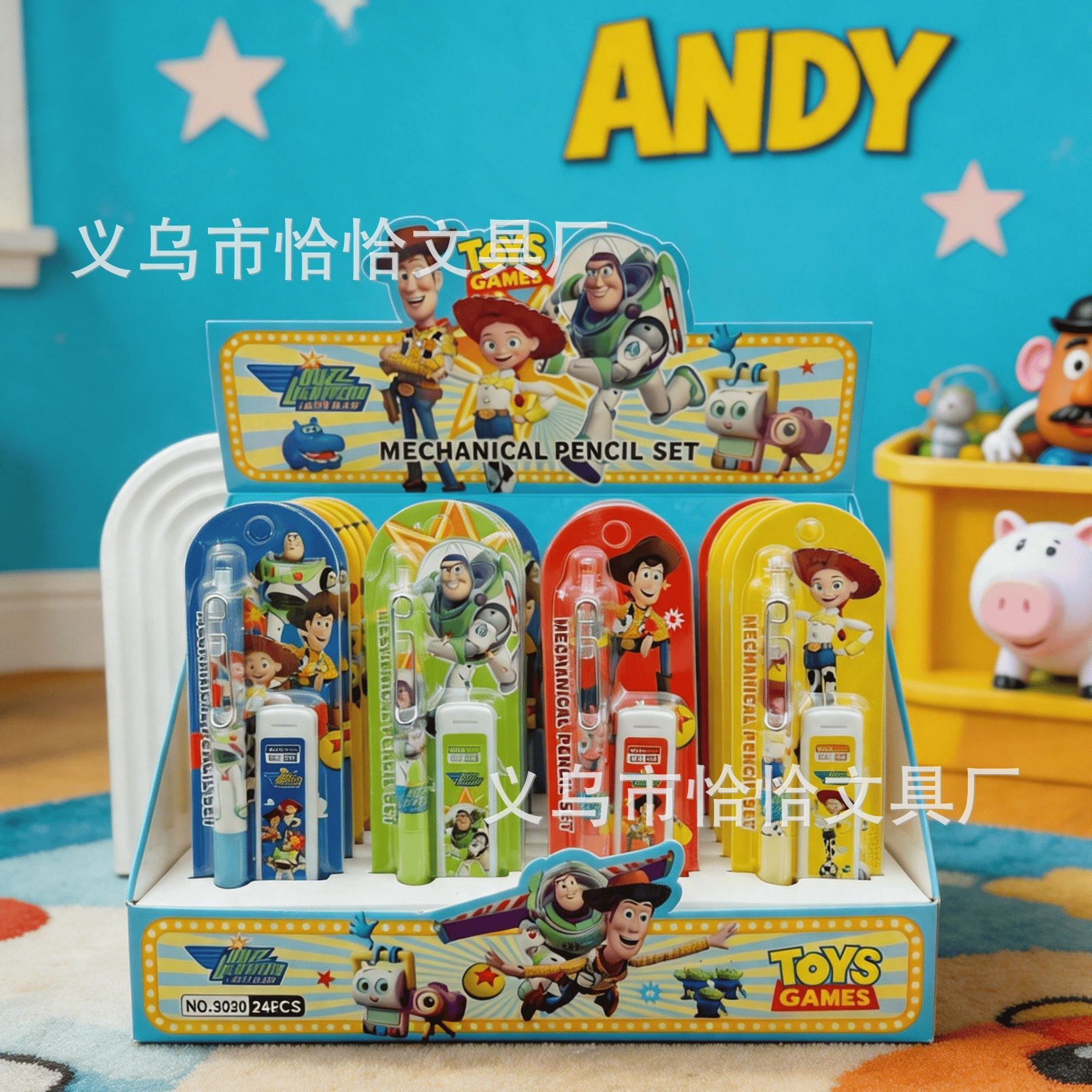 Nueva serie de lápiz automático con cartucho de dibujos animados sin recorte de lápiz de presión