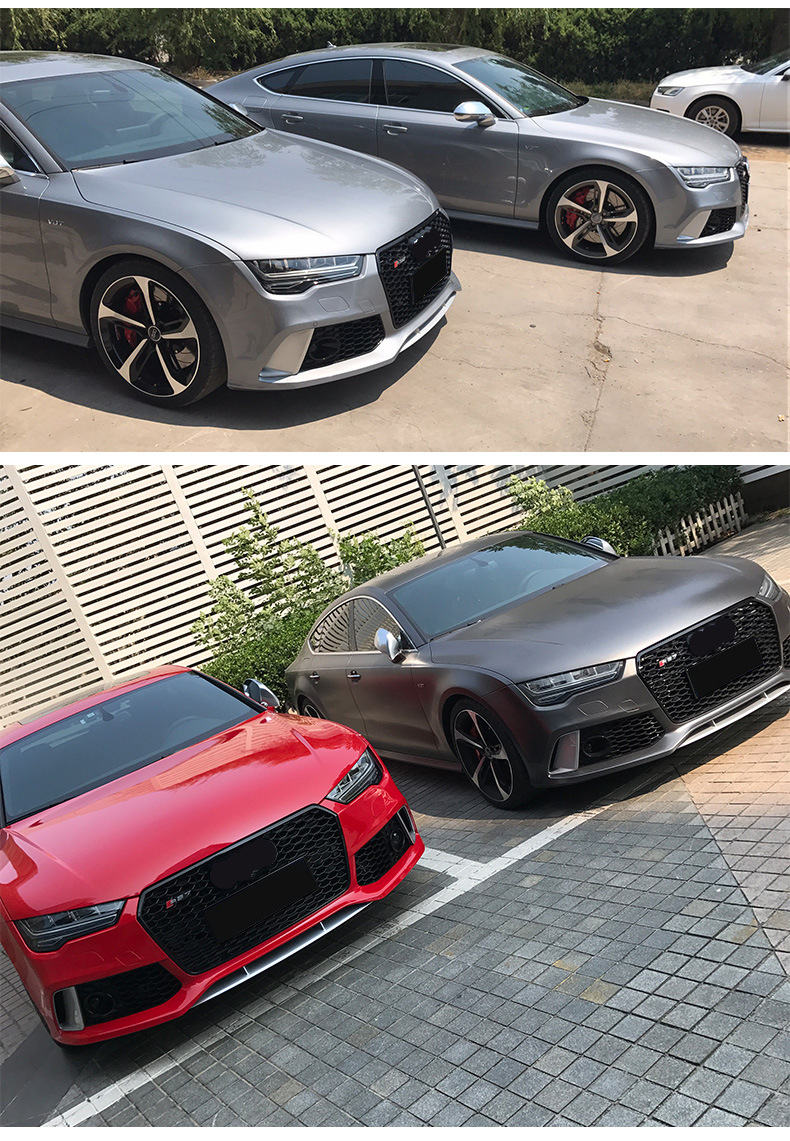 09-24 A7 modified RS7 large surround upgrade S7 front and rear bumper side skirt tail lip tremella for Audi A7 wholesale
