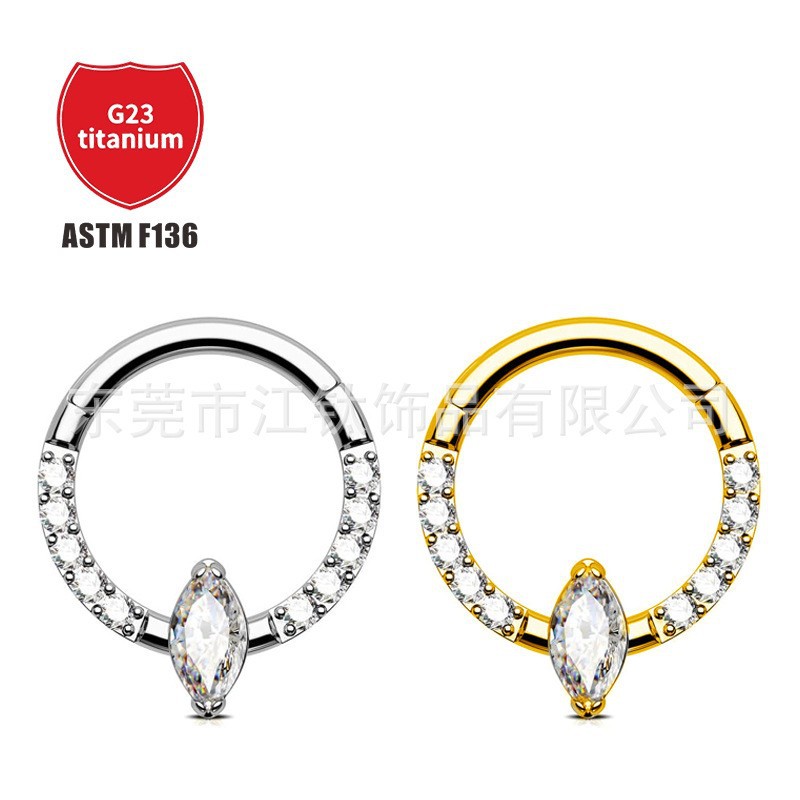 Pointed titanium steel lip stud product view