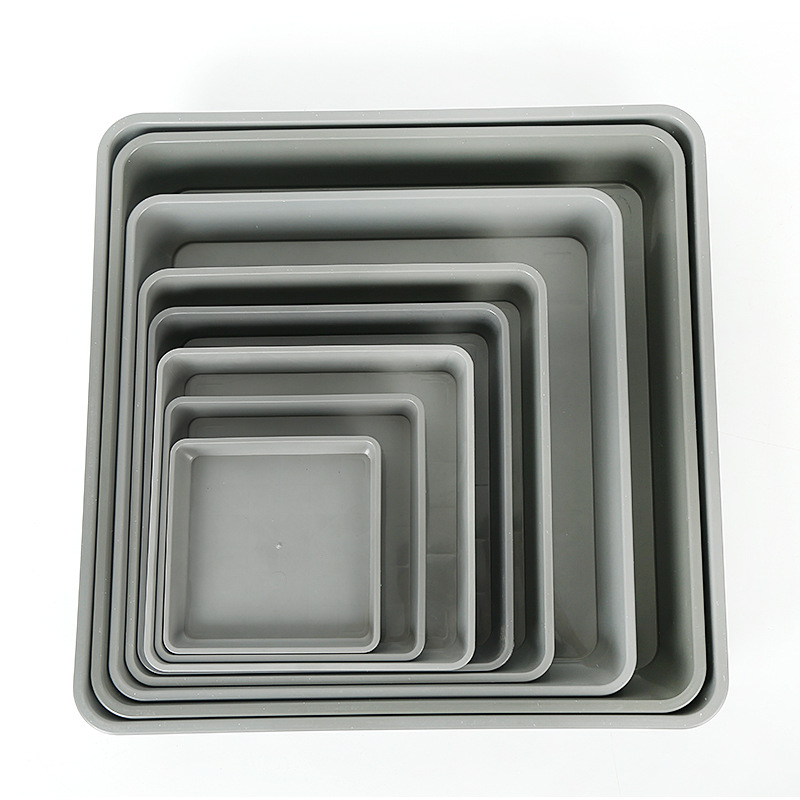 Suministro del fabricante de bandejas cuadradas para macetas, bandejas recolectoras de agua, bandejas cuadradas de plástico, bases cuadradas para macetas, venta al por mayor