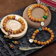 正宗驼骨手串做旧包浆驼骨桶珠男女手链民族风回流骨串直播货源