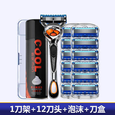 5개 레이어 [칼 홀더 1개, 폼이 포함된 칼 헤드 12개 + 칼 상자]