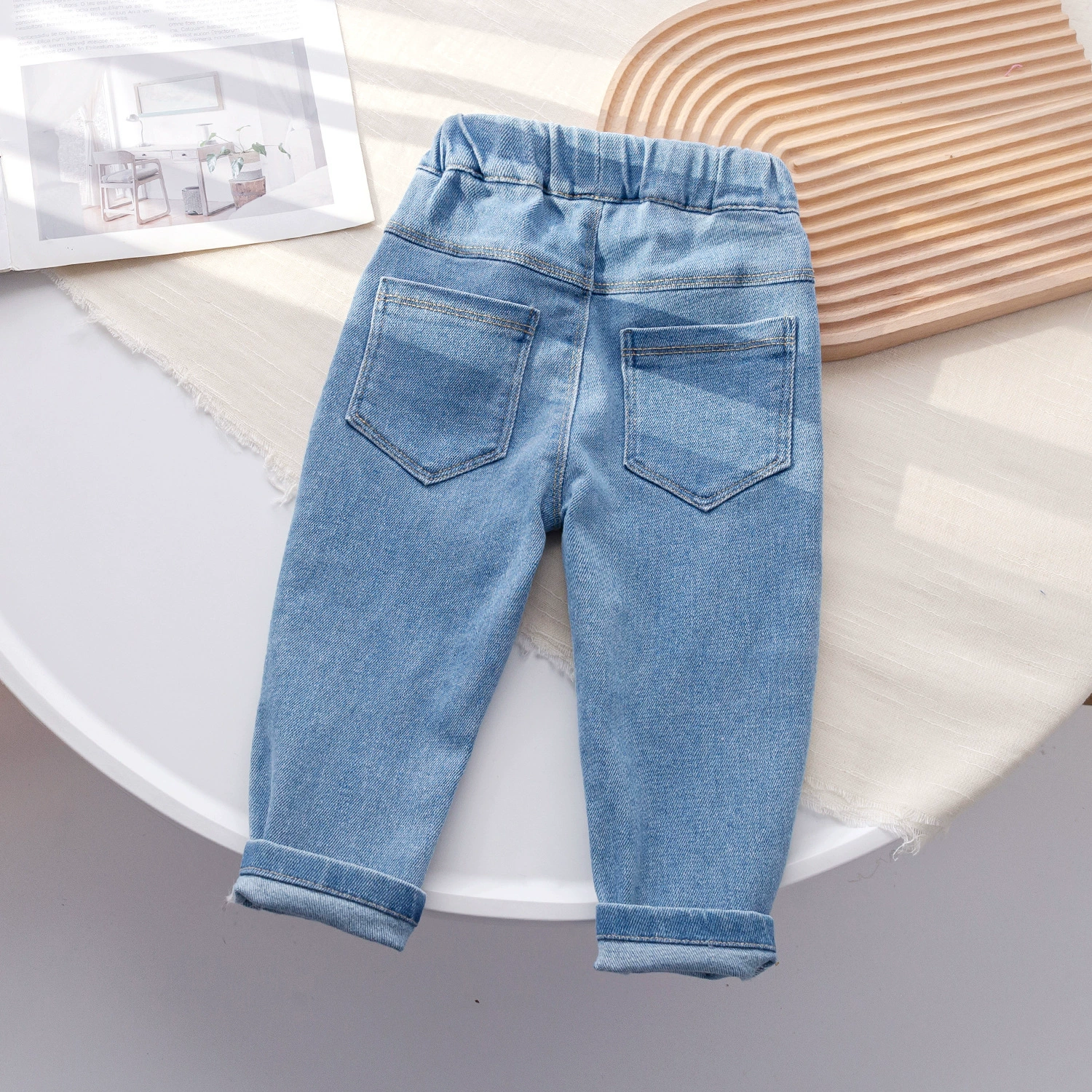 Л Spring jeans, fashionable autumn trousers girl's, western style