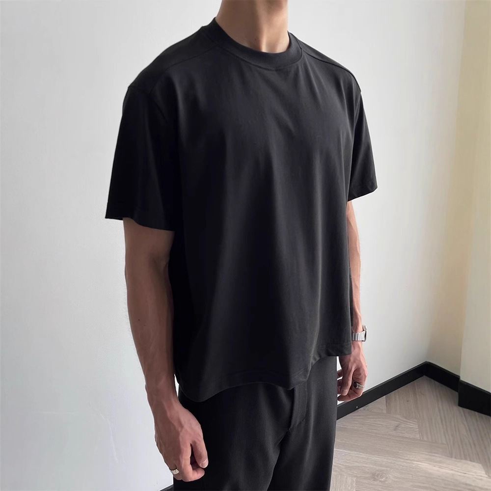 Men's Clothing Men's Quick Drying Short Sleeve T-Shirt Small Neckline Boxy Basic Shoulder Defining Top For Formal & Casual_voghion.com