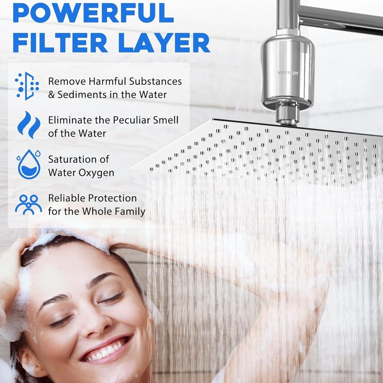 Bathroom Toilet Quick-Install Filter Mineral Filter Skin Care Dechlorination Removal Impurities Heterochromatic Bath Filter