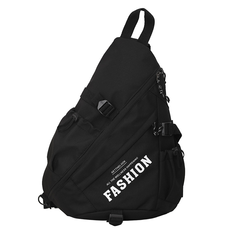 Nuevo estilo coreano de contraste de color bolso de pecho de mujer letras extranjeras de gran capacidad mochila deportiva de ocio mochila de bicicleta