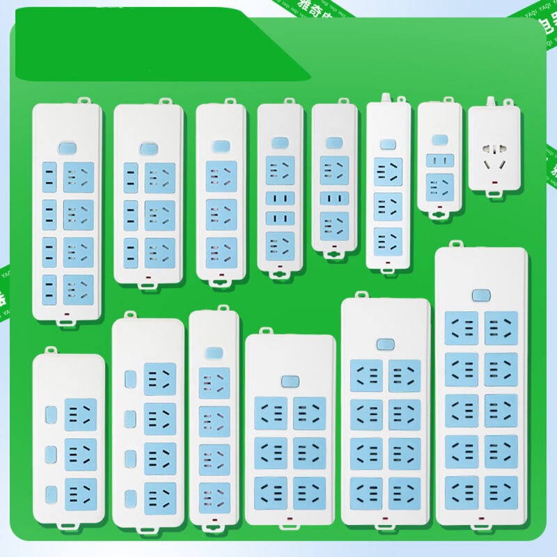 Power Strip with Induction Cooker, Air Conditioner, Extension Cord, Socket, Long Cord, Household Wireless Socket