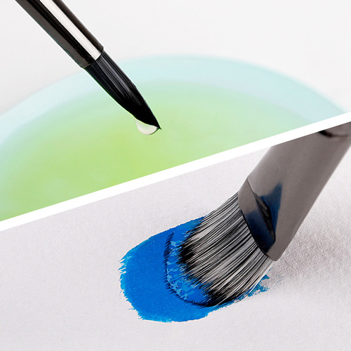 Cross-border oil paint brush wooden water chalk set gun black aluminum tube student painting pen watercolor pen acrylic paint brush