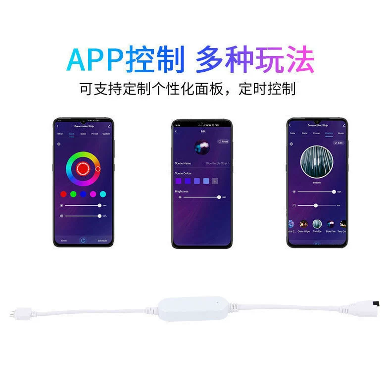 Световая лента, умный LED-проектор музыки, граффити, пульт дистанционного управления, bluetooth
