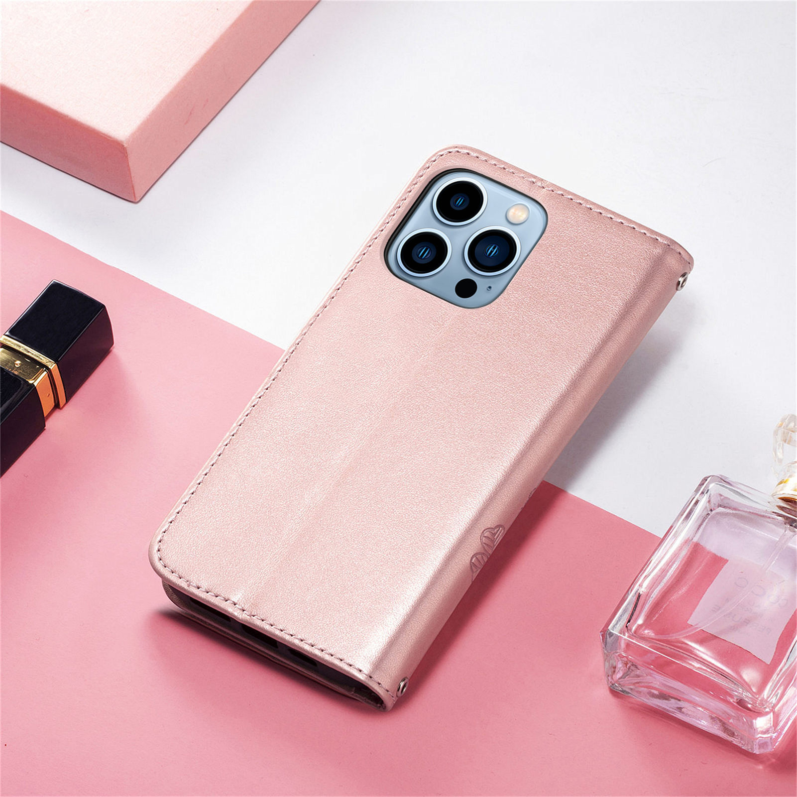 100g Weight iPhone Applicable Brands tpu, Pu Leather Material Flower Pattern Sweet Style Sweet Flower Tpu Pu Leather Phone Accessories 3