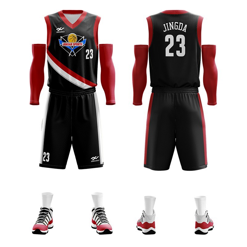 Junda Basketball Uniform Basketball Uniform Men's Basketball Uniform Basketball Game Training Uniform suit Printed Loose Print