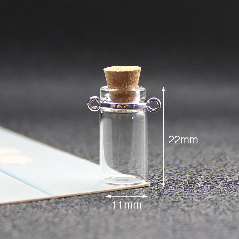 Transfronterizos para mini tapón desear botella colgante botella de vidrio colgante de doble colgante perfumes botella de piedra triturada