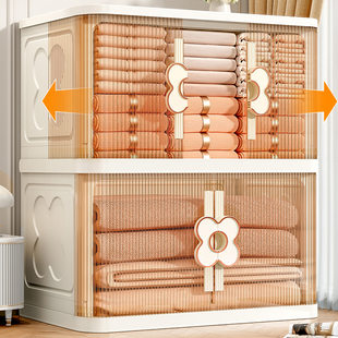 Capacious big storage box, duvet for home use, plastic toy, foldable storage system