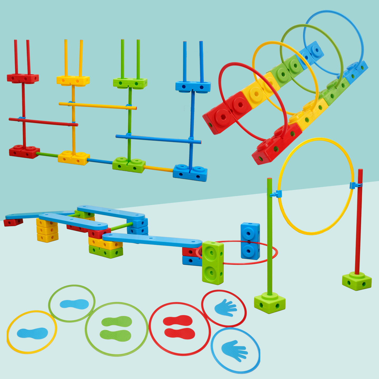 Vientiane combinación de equipos de entrenamiento sensorial para niños juego de equilibrio para jardín de infantes juguetes y ayudas de enseñanza fuera del hogar