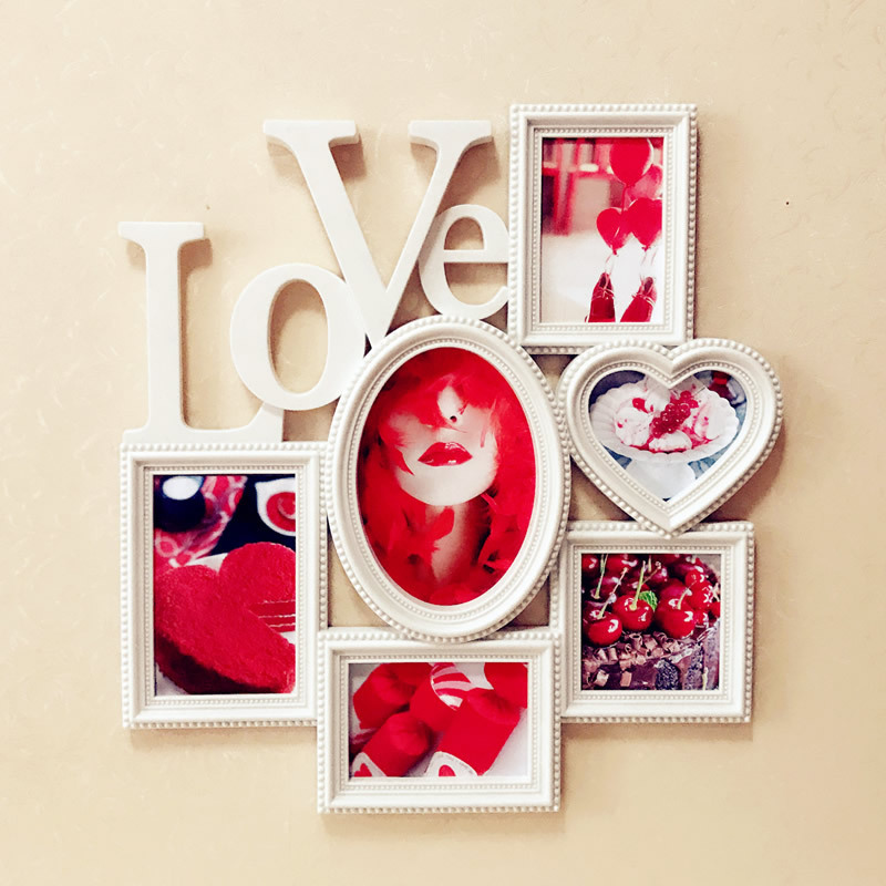 European-style photo studio love love couple Family Creative conjoined combination 6 inch 7 inch art photo frame wall photo wall European-style photo studio love love couple Family Creative conjoined combination 6 inch 7 inch art photo frame wall photo wall