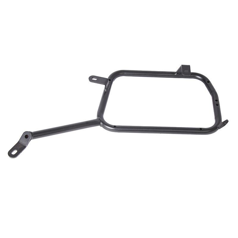Aplicable a Benelli 502 marco lateral Jinpengtrk caja lateral de motocicleta soporte de acero al carbono caja lateral derecha escudo soporte de tubo de escape