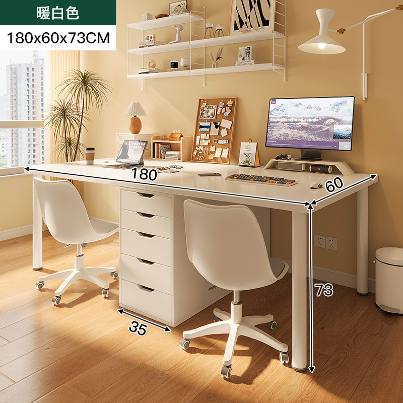 Escritorio doble, hogar, lujo ligero, escritorio de computadora moderno, escritorio, dormitorio, escritorio de aprendizaje simple, escritorio de escritura, banco de trabajo