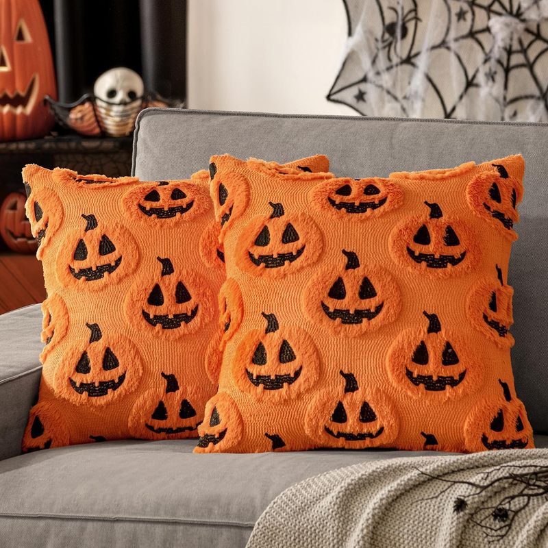 ハロウィン パンプキン ゴースト 枕カバー 立体 ぬいぐるみ 枕 クッションカバー リビング ソファ 腰枕カバー|undefined
