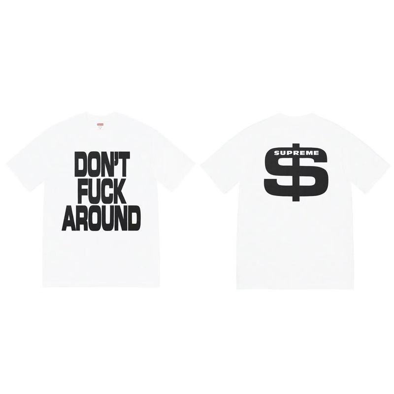 クロスボーダーファッションとトレンディなシュプリームレタープリントラウンドネック半袖ユニセックスストリートファッションTシャツドロップシッピング|undefined