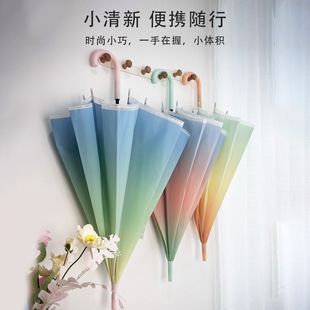 Umbrella transparent umbrella factory customized primary school student children's umbrella cute large disposable advanced frosted ins solid