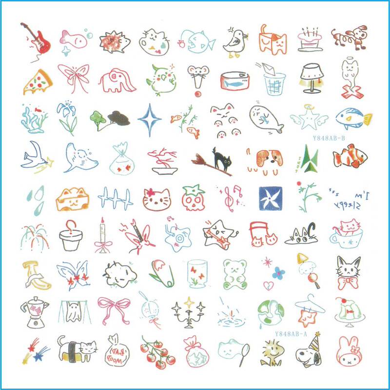 Finger Nail Small Cute Cartoon Small Animal Waterproof Summer Mini Water Transfer Tattoo Sticker to Figure Tattoo
