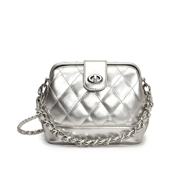 Bolso de caja súper caliente de estilo explosivo para mujer 2025 nuevo bolso cuadrado pequeño de cadena de diamantes bolso de mensajero de alta gama popular de todos los partidos