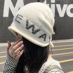新款字母毛线帽针织帽跨境秋冬保暖男女滑雪潮流潮流街头帽子