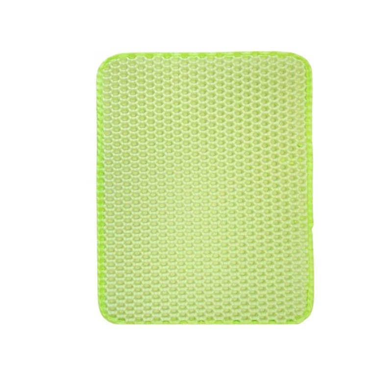 76cm * 55cm esterilla de arena de gato grande diseño de doble capa de panal antideslizante a prueba de agua a prueba de orina a prueba de fugas esterilla de suelo de caja de arena de gato