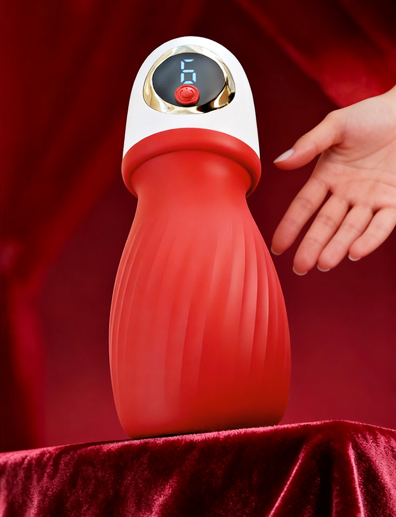 Electric Suction Male Masturbator Cup with Silicone Sleeve, Red ABS Shell — detail image 6
