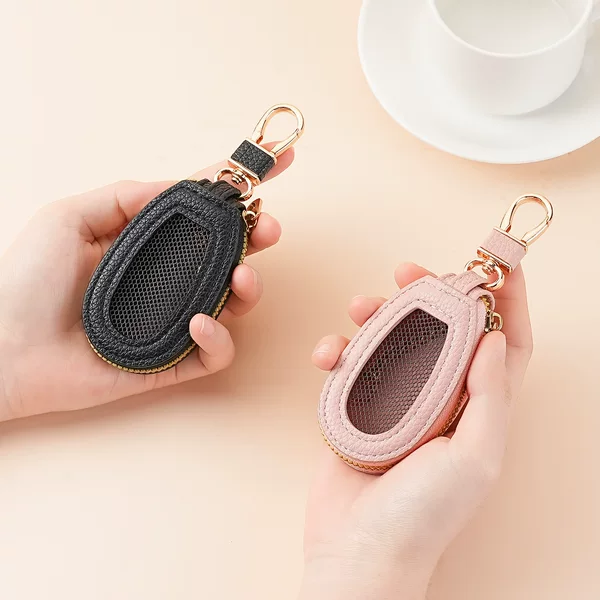 New Car Key Bag, Simple Sunroof Button for Men and Women, Universal Pebbled Macaron Storage Bag, Cross-Border