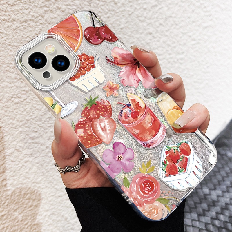 PC Soda Water Strawberry Cute Phone Cases Phone Accessories display picture 8